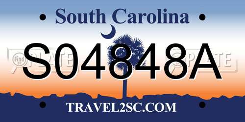 S04848A South Carolina License Plate