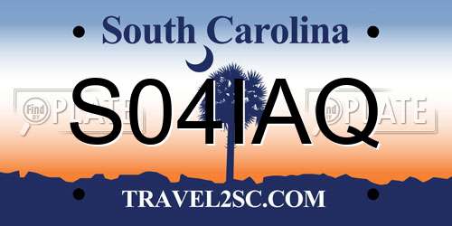 S04IAQ South Carolina License Plate