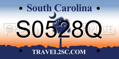 S0528Q South Carolina License Plate