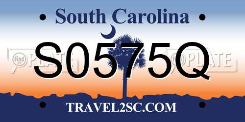 S0575Q South Carolina License Plate