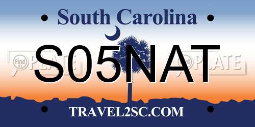 S05NAT South Carolina License Plate