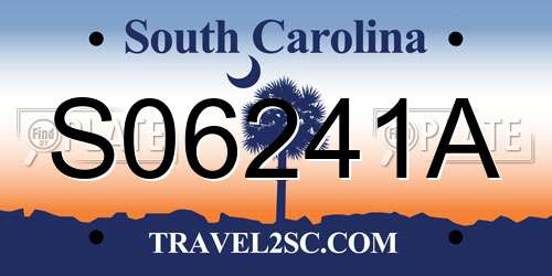 S06241A South Carolina License Plate