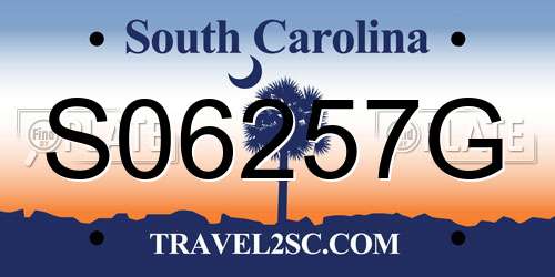 S06257G South Carolina License Plate