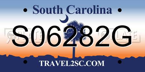 S06282G South Carolina License Plate