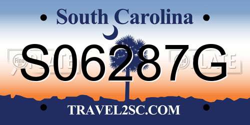 S06287G South Carolina License Plate