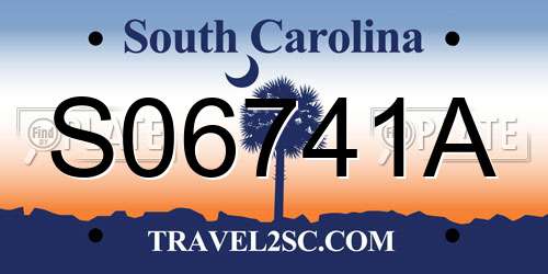 S06741A South Carolina License Plate