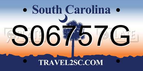 S06757G South Carolina License Plate
