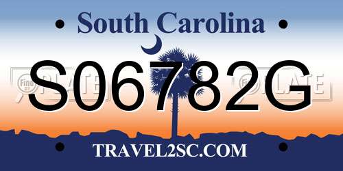 S06782G South Carolina License Plate
