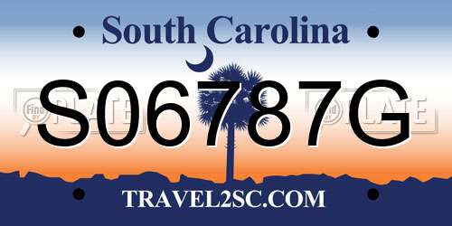 S06787G South Carolina License Plate