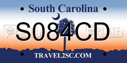 S084CD South Carolina License Plate
