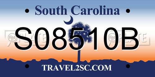 S08510B South Carolina License Plate