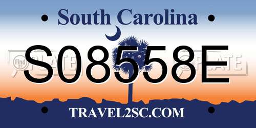S08558E South Carolina License Plate