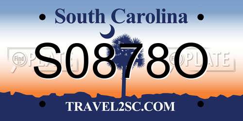 S0878O South Carolina License Plate