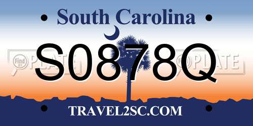 S0878Q South Carolina License Plate