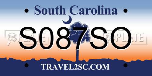 S087SO South Carolina License Plate
