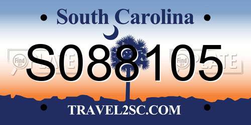 S088105 South Carolina License Plate