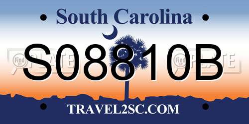 S08810B South Carolina License Plate
