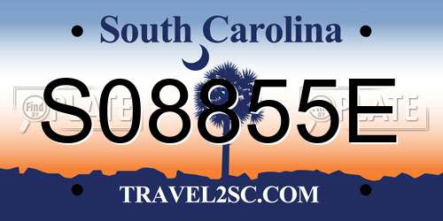 S08855E South Carolina License Plate