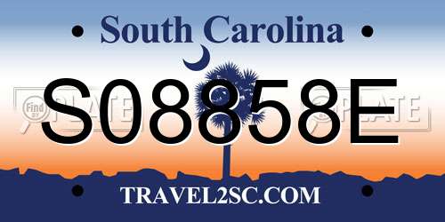 S08858E South Carolina License Plate