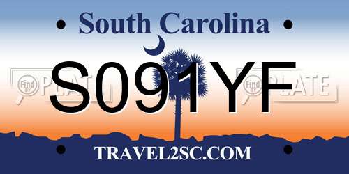 S091YF South Carolina License Plate