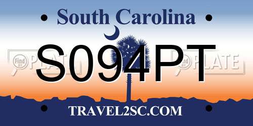 S094PT South Carolina License Plate