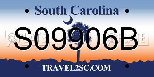 S09906B South Carolina License Plate