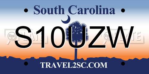 S10UZW South Carolina License Plate