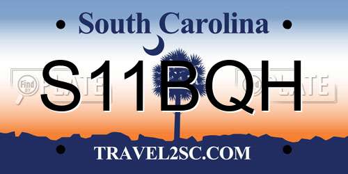 S11BQH South Carolina License Plate