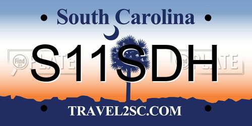 S11SDH South Carolina License Plate