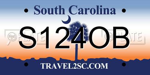 S124OB South Carolina License Plate