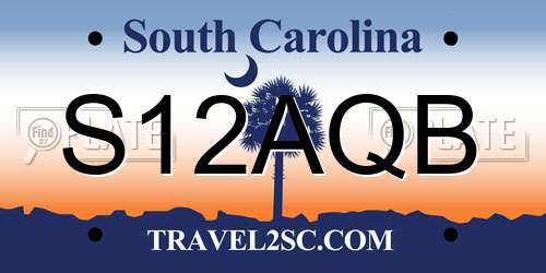 S12AQB South Carolina License Plate