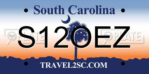 S12OEZ South Carolina License Plate
