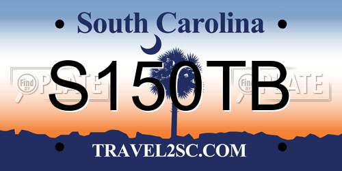 S150TB South Carolina License Plate
