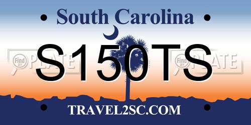 S150TS South Carolina License Plate