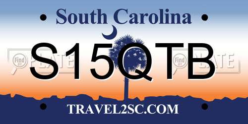 S15QTB South Carolina License Plate