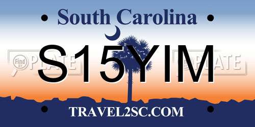 S15YIM South Carolina License Plate
