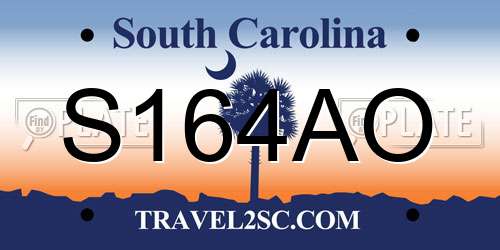 S164AO South Carolina License Plate