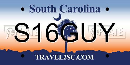 S16GUY South Carolina License Plate