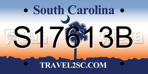 S17613B South Carolina License Plate