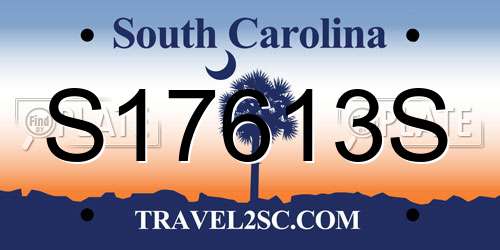 S17613S South Carolina License Plate