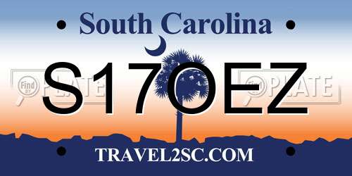 S17OEZ South Carolina License Plate