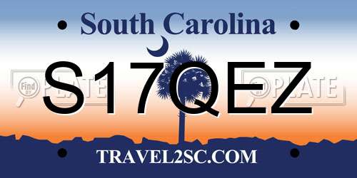 S17QEZ South Carolina License Plate