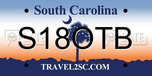 S18OTB South Carolina License Plate