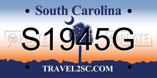 S1945G South Carolina License Plate