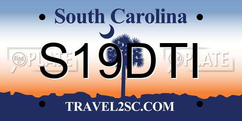 S19DTI South Carolina License Plate