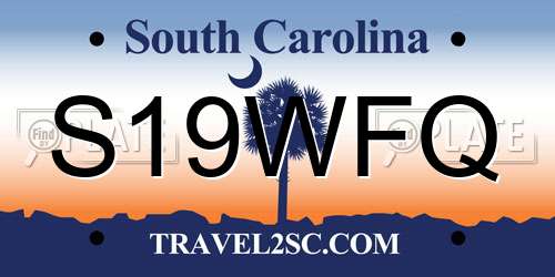 S19WFQ South Carolina License Plate