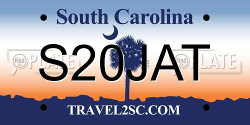 S20JAT South Carolina License Plate