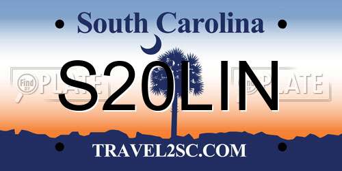 S20LIN South Carolina License Plate