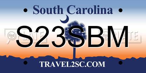 S23SBM South Carolina License Plate