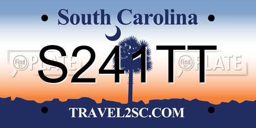 S241TT South Carolina License Plate